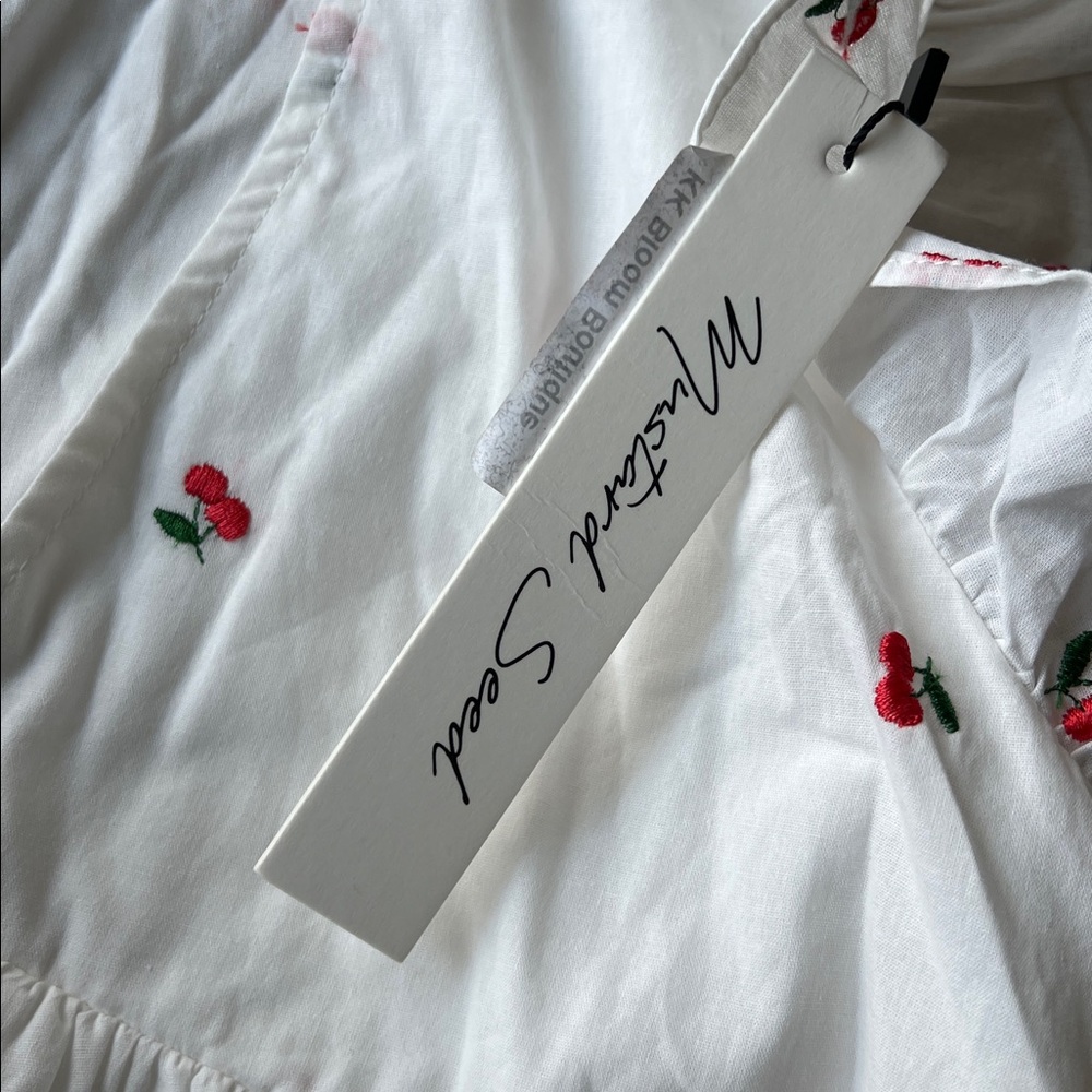 Mustard Seed • Cherry embroidery mini dress - Picture 6 of 6